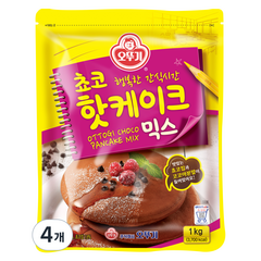 오뚜기 쵸코 핫케이크 믹스, 1kg, 4개