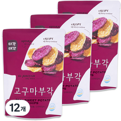 속초 티각태각 고구마부각 랜덤발송, 60g, 12개