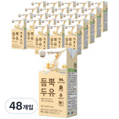 유기농마루 듬뿍두유 담백한맛, 190ml, 48개입