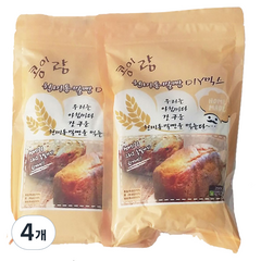 현미그린 콩이랑 현미통밀빵 DIY 믹스, 350g, 4개
