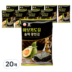 솔뫼식품 더국민 아보카도유 전장김, 20개, 20g