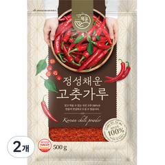 채운영농조합 국산 고춧가루 보통굵기 보통매운맛, 500g, 2개