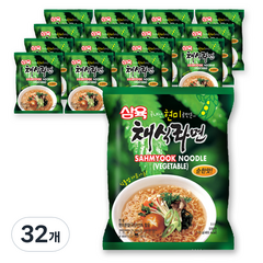 삼육 채식라면 순한맛 110g, 32개