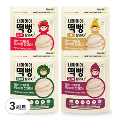 내아이애 유기농 떡뻥 쌀과자 4종 세트, 단호박, 고구마, 사과, 배, 3세트