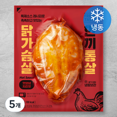 한끼통살 닭가슴살 핫양념 치킨맛 (냉동), 100g, 5개