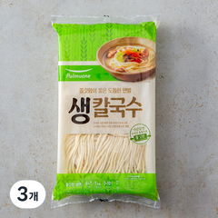 풀무원 쫄깃함이 좋은 도톰한 면발 생칼국수, 1kg, 3개