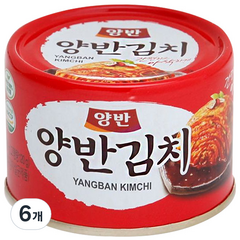 동원에프엔비 양반김치 캔, 160g, 6개