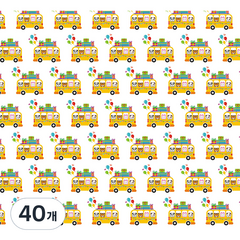 단비나인 버스 포장지, 혼합 색상, 40개
