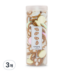 설롱디저트 솜사탕 통머랭쿠키 프레첼맛 1000ml, 112g, 3개