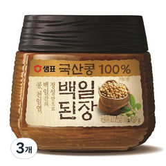 샘표 국산콩 백일된장, 450g, 3개