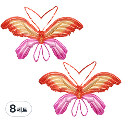 피앤비유니티 나비날개 + 어깨끈 세트, 레드핑크, 8세트