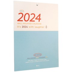 비팬시 2024 비기넌 월 캘린더 벽걸이 달력, 혼합색상, 1개