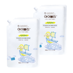 아이블리네이처 유아 섬유유연제 화이트 블러썸향 리필, 1.2L, 2개
