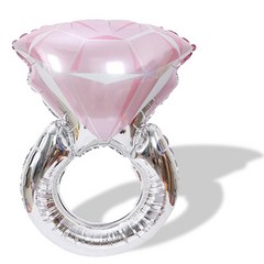 다이아몬드 반지 풍선 핑크, 3개