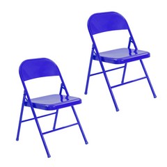 하우스레시피 듀코 접이식 의자, 블루, 2개