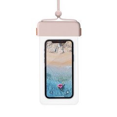 크아덴베라 휴대폰 방수팩 투명 터치스크린, 핑크, 1개