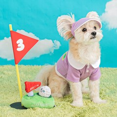 바잇미 강아지 골프클럽 피케 티셔츠, 라벤더