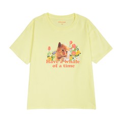 애플핑크 동물전사프린트 티셔츠 R317