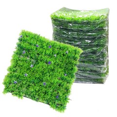 조아트 바닥 블록 인조 꽃 연결형 잔디 퍼플 25 x 25 cm, 10개