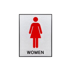 아트사인 부착식 알루미늄 여자화장실 표지판 대형, WOMEN, 1개
