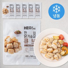 허닭 한입 닭가슴살 큐브 불고기맛 (냉동), 100g, 6팩
