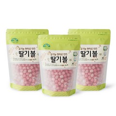 오가닉스토리 유기농 현미로 만든 딸기볼, 현미, 65g, 3개