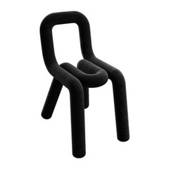 무스타슈 볼드체어 카페의자 파이프 인테리어 의자, 58*43*76cm, 블랙, 1개