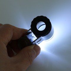 50배율 UV+LED 휴대용 현미경 지폐감정기 미니확대경, 상세 참조