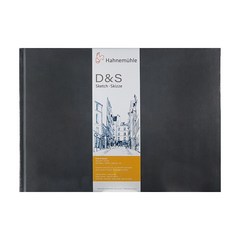 하네뮬레 D&S 스케치북 140g A4 풍경형 80매 블랙커버, 단품