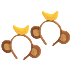 메리롱 놀이동산 캐릭터 동물머리띠, 2개, 원숭이