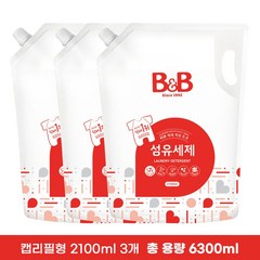 비앤비 B&B 유아 섬유세제 2100ml 캡리필형 3개입 - 아기세제 유아세제, 3개