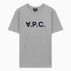 A.P.C.(아페쎄) (당일) 23FW 아페쎄 VPC 로고 그레이 코튼 반팔 티셔츠 COEZBH26943PLB