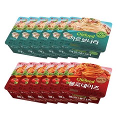 롯데 쉐푸드 까르보나라 6개+볼로네이즈 6개 기획 파스타 크림 토마토 바질향 즉석요리, 상세페이지 참조