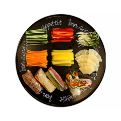 팜앤쿡 신선한 야채 소고기 월남쌈 2인분 730g 홈파티음식 집들이음식 건강식단, 1set