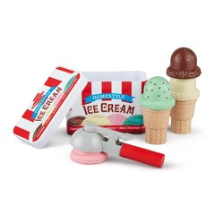 Melissa & Doug 스쿱 앤 스택 아이스크림 콘 플레이 세트 멀티컬러, Ice Cream