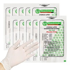 삼락 라텍스 멸균 장갑 M 10켤레 백색 1회용 글러브 진료용 의료용, 10개