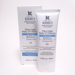 키엘 울트라 라이트 UV디펜스 아쿠아 젤 60ml-쿨링 자외선차단제 선블록/선크림/선로션, 1개, 60ml