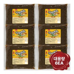 [카야밀라] 싱가포르 카야잼 씨솔트 카라멜 대용량 2.5kgX6개 감성 캠핑 음식 브런치, one color, free