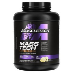 MuscleTech Mass Tech Extreme 2000 바닐라 밀크쉐이크 2.72kg (6 lbs), 1개