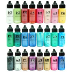 J.X Professional 수성 에어브러쉬 물감 워터베이스 컬러 35ml 일반색 24종, 1개, 블랙