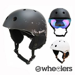 21년형 성인 아동 스키헬멧 보드헬멧 S-XL 스노우보드헬멧 아동스키헬멧 어린이스키헬멧 주니어스키헬멧, 휠러스-스노우헬멧-블랙M