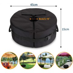 우산 기본 무게 가방 600D 헤비 듀티 모래 가방 비바람에 견디는 파라솔 우산 스탠드 자료 야외 안뜰에 대 한 삽, 둥근 모양