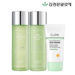 김정문알로에 큐어 카밍 토너+에멀젼+무기자차 선크림 40ml, 단품