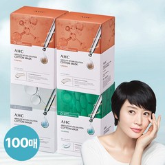 [KT알파쇼핑]무려 100매 1일1팩 실현! AHC 앱솔루트 순면 마스크팩 (퍼밍50+브라이트닝25+카밍25), 1개