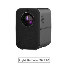 Light Unicorn M6 Pro 가정용 LED 프로젝터 1080P 6000루멘 5G 와이파이 4K 안드로이드 9.0, M6A Pro