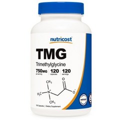 뉴트리코스트 TMG 트리메틸글리신 750mg 캡슐 글루텐 프리, 120정, 3개