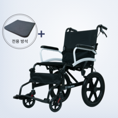 2H메디컬 라이트휠체어 11kg 초경량 알루미늄 수동 접이식 휠체어, 보호자형 (10kg) + 전용방석 Set, 1개