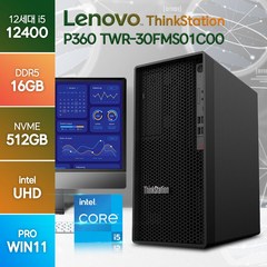 레노버 ThinkStation P360 TWR 30FMS01C00 i5-12400 윈도우11프로 워크스테이션, i5-12400/16G/SSD512GB/윈11 프로