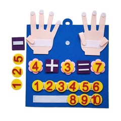 베이비몬테소리교구 몬테소리 교육용 손가락 숫자 수학 장난감 어린이용 펠트 학습 사과 나무 당근 디지털 교육 보조 DDJ, [01] Finger