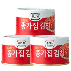 청정원 종가집 깔끔한맛 종가집김치(캔) 160g x 3, 3개